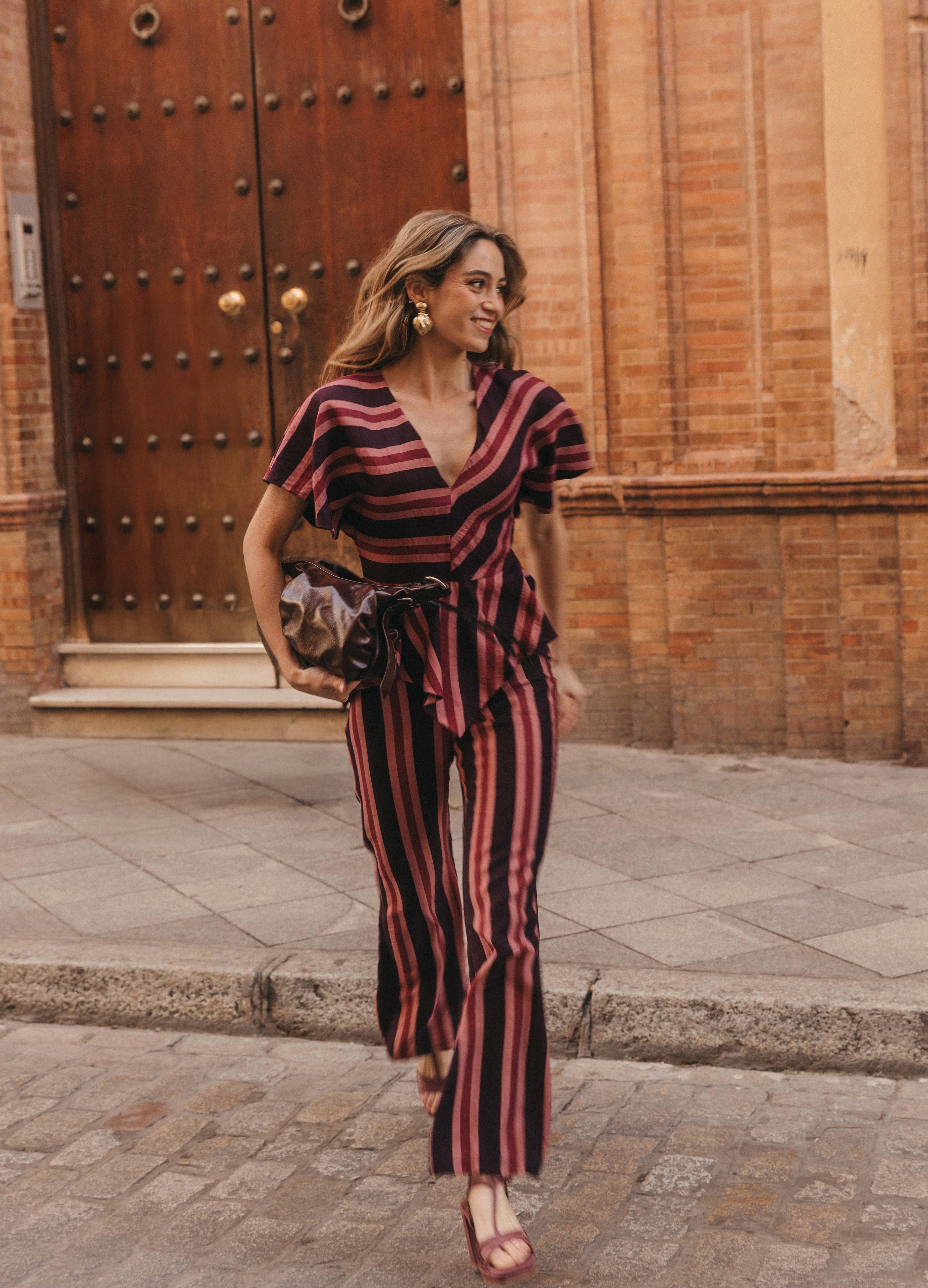 Kiana-Donney Aubergine Top and Pants Set