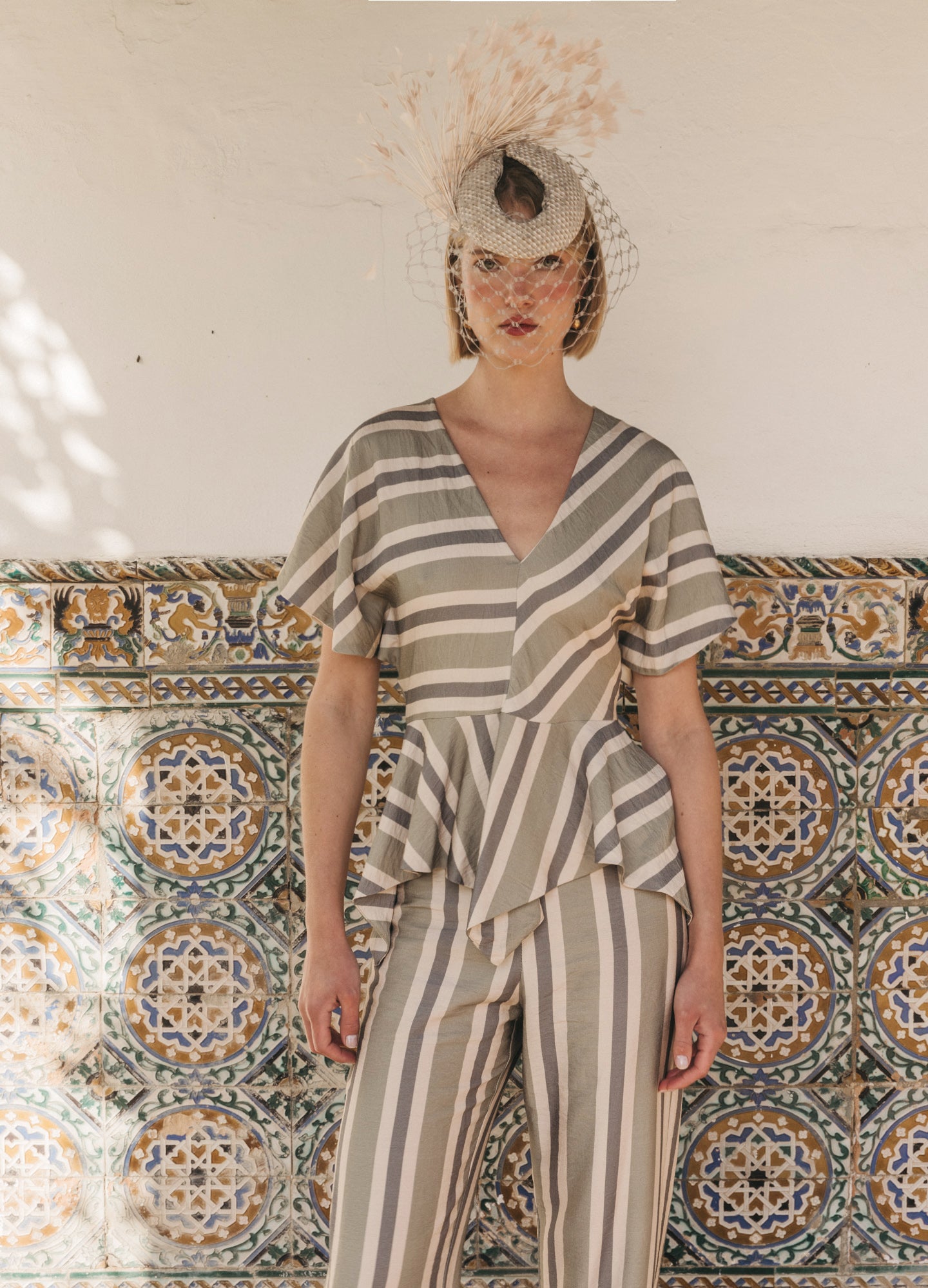 Conjunto de top y pantalón kakhi Kiana-Donney