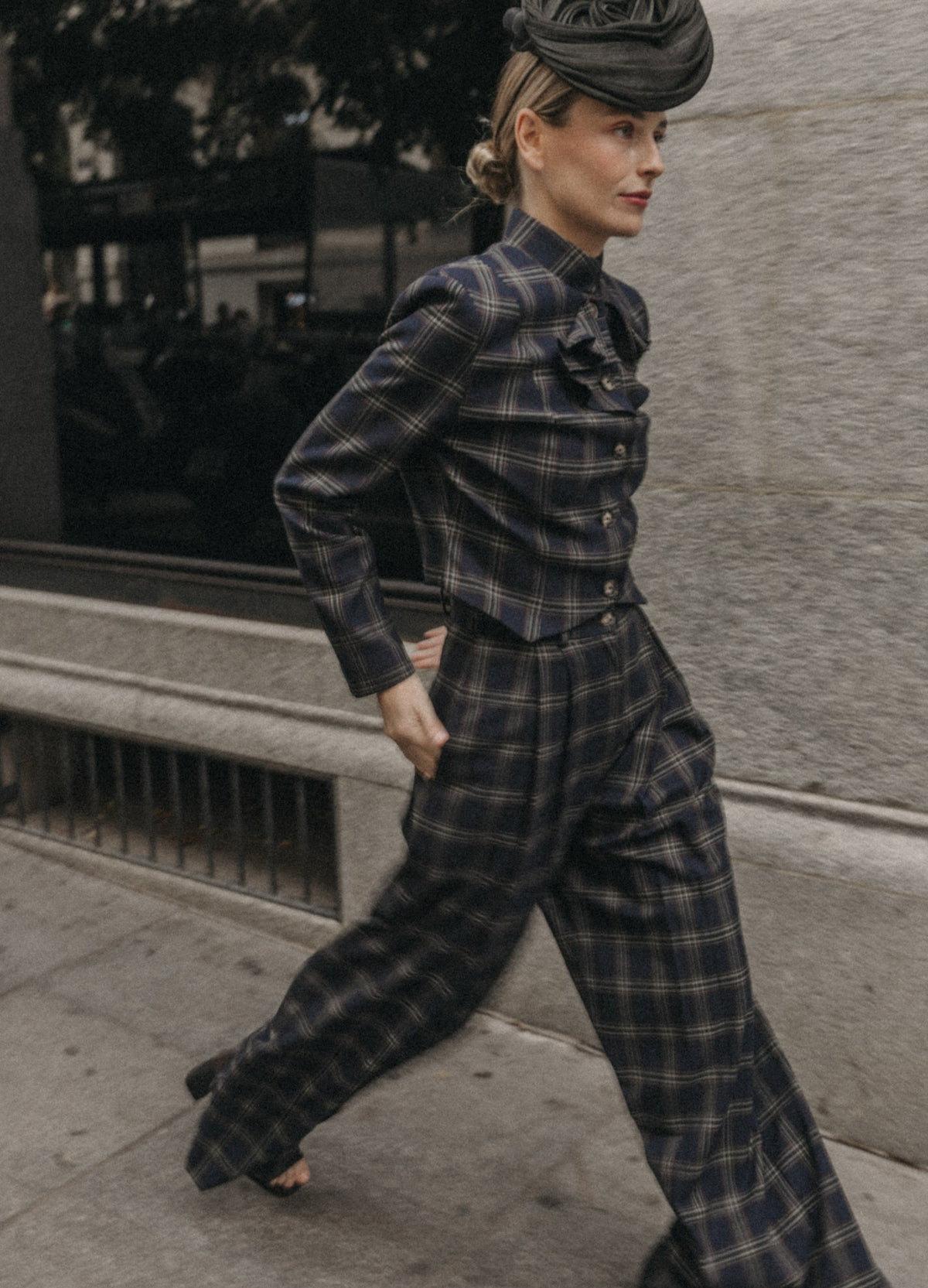 Traje de chaqueta Derbye Philipp marino de cuadros | Cherubina