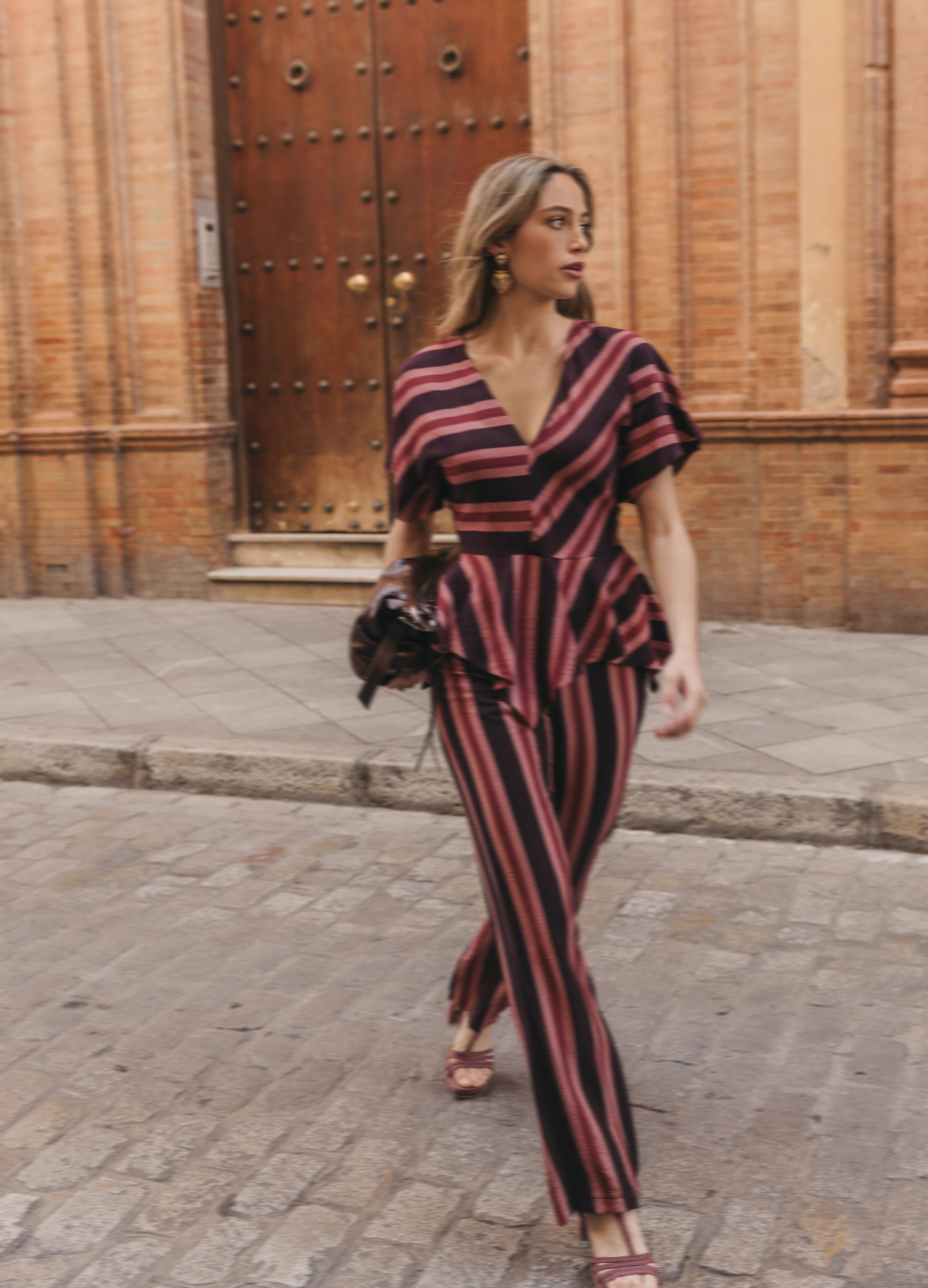 Kiana-Donney Aubergine Top and Pants Set