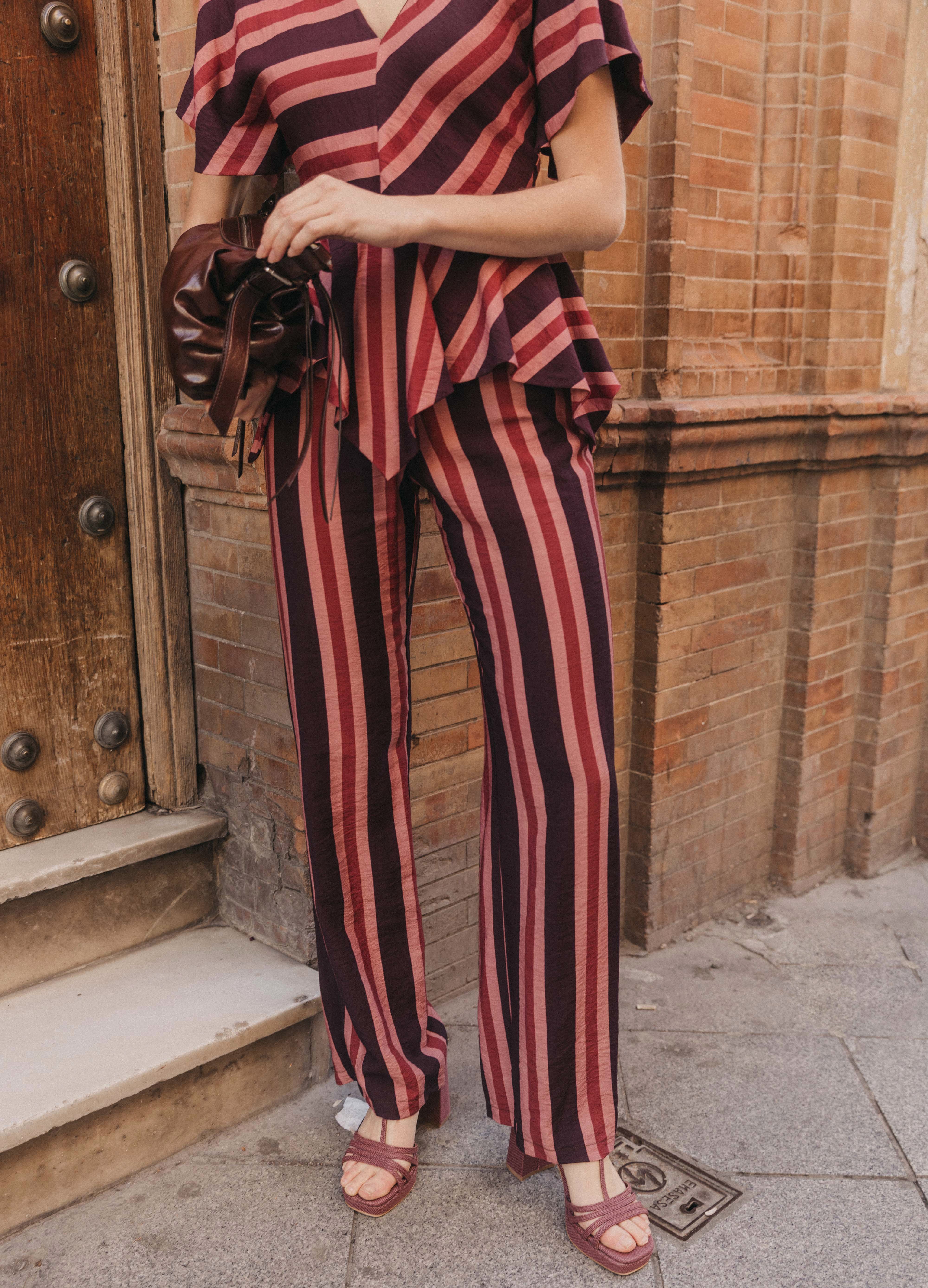 Kiana-Donney Aubergine Top and Pants Set