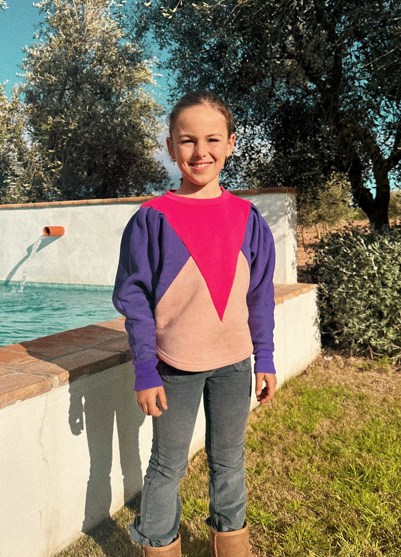 Robin Tricolor Girl's Sweatshirt