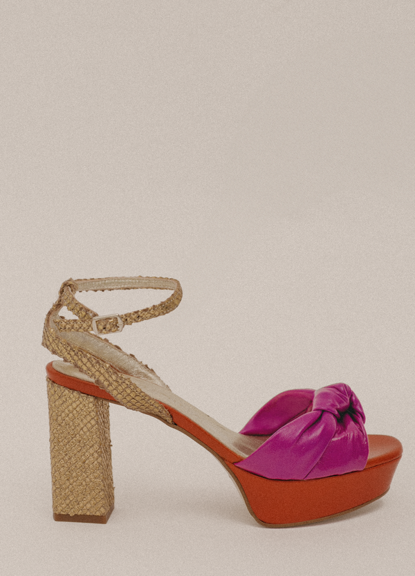 Irving tricolor leather sandal