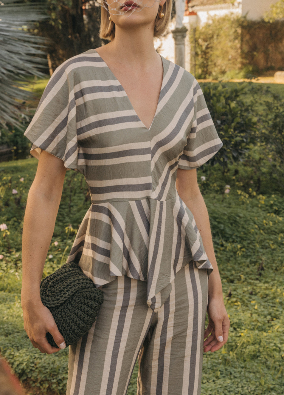 Ensemble haut et pantalon kaki Kiana-Donney