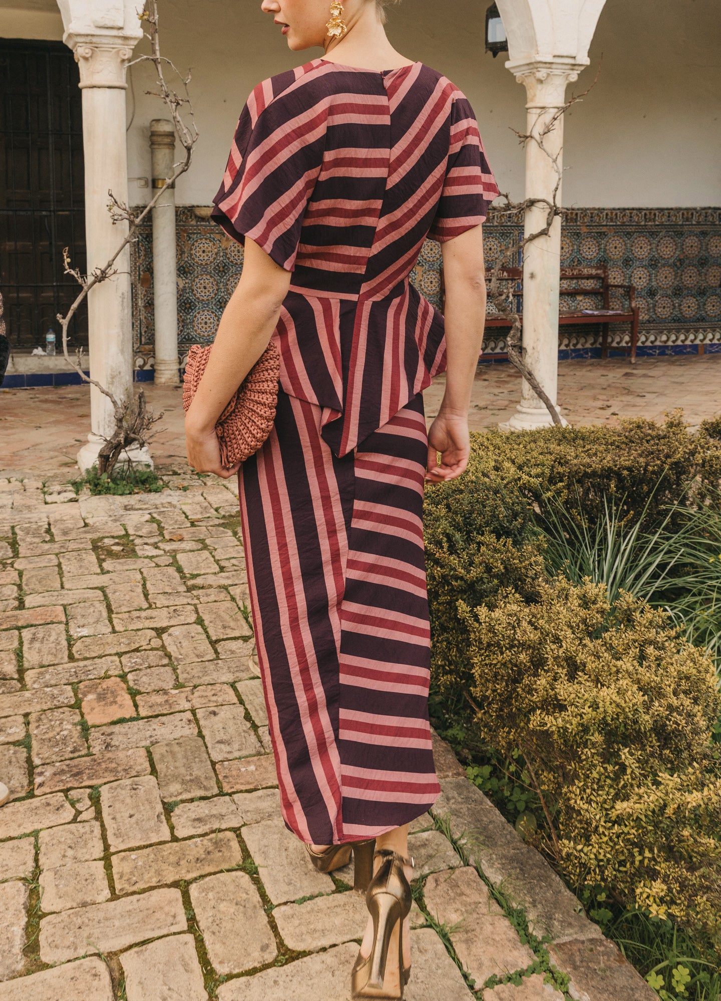 Conjunto de top y falda berenjena Kiana-Ayla