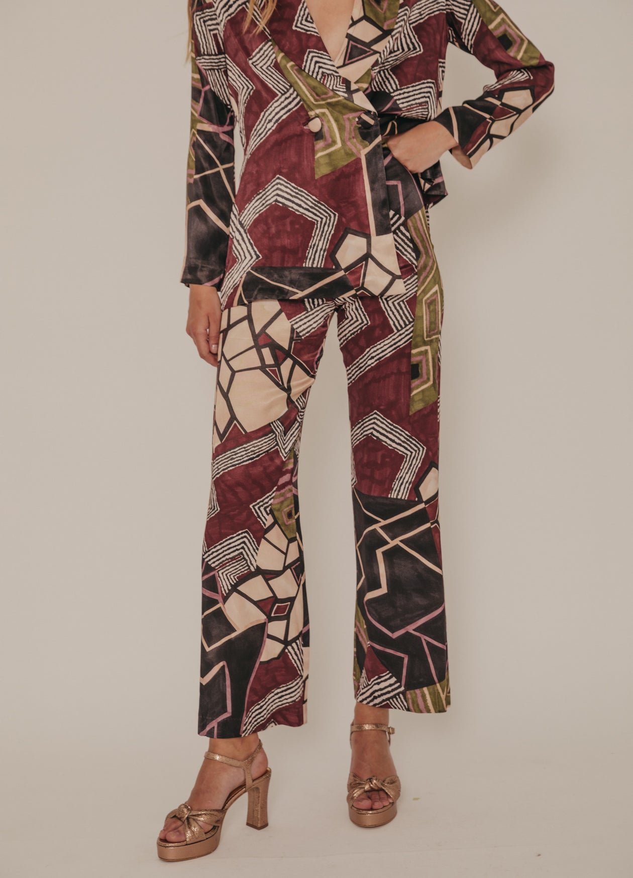 Kimono mujer estampado patchwork - TRICOT