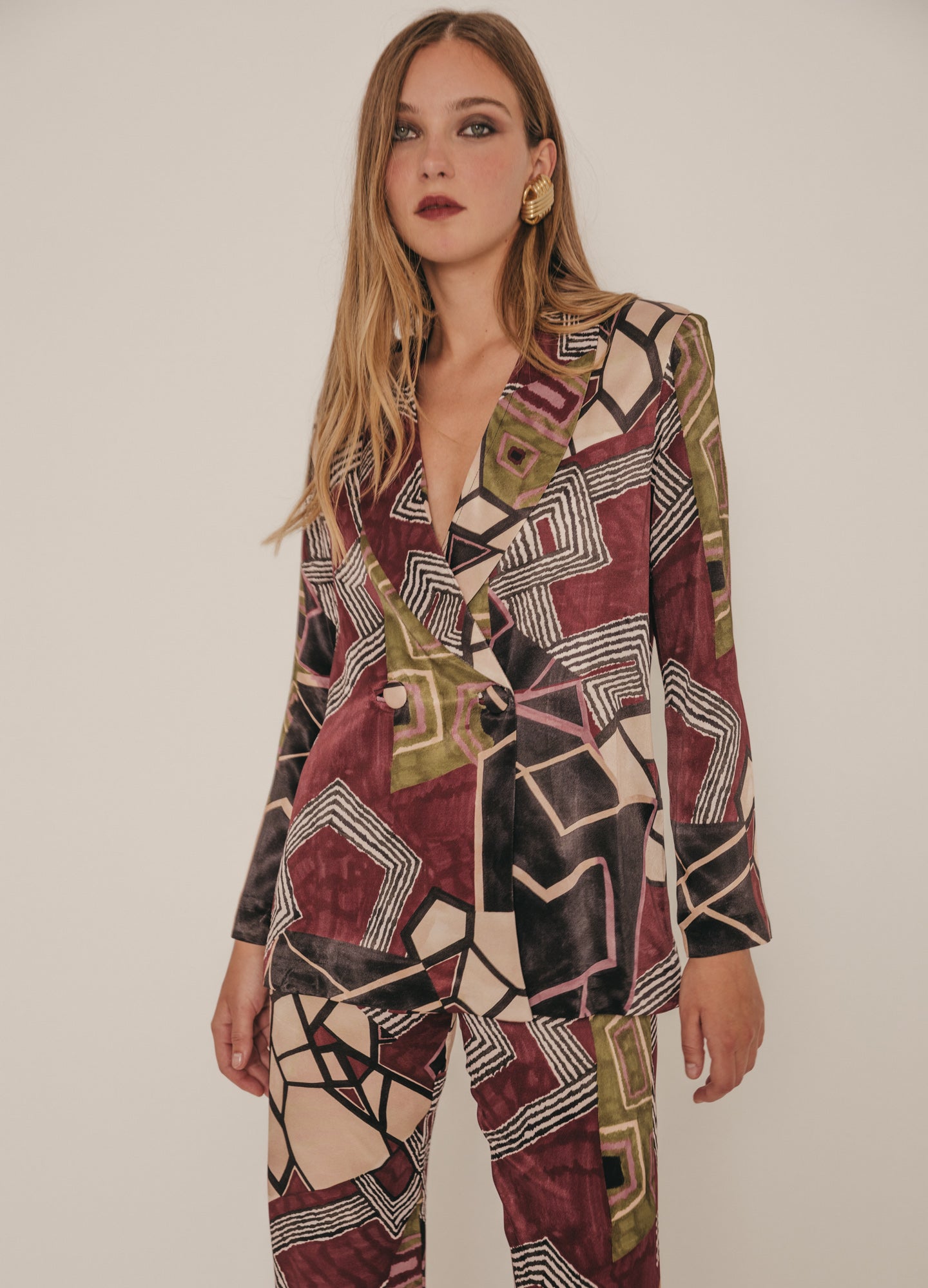 Liu Jacket ethnic print