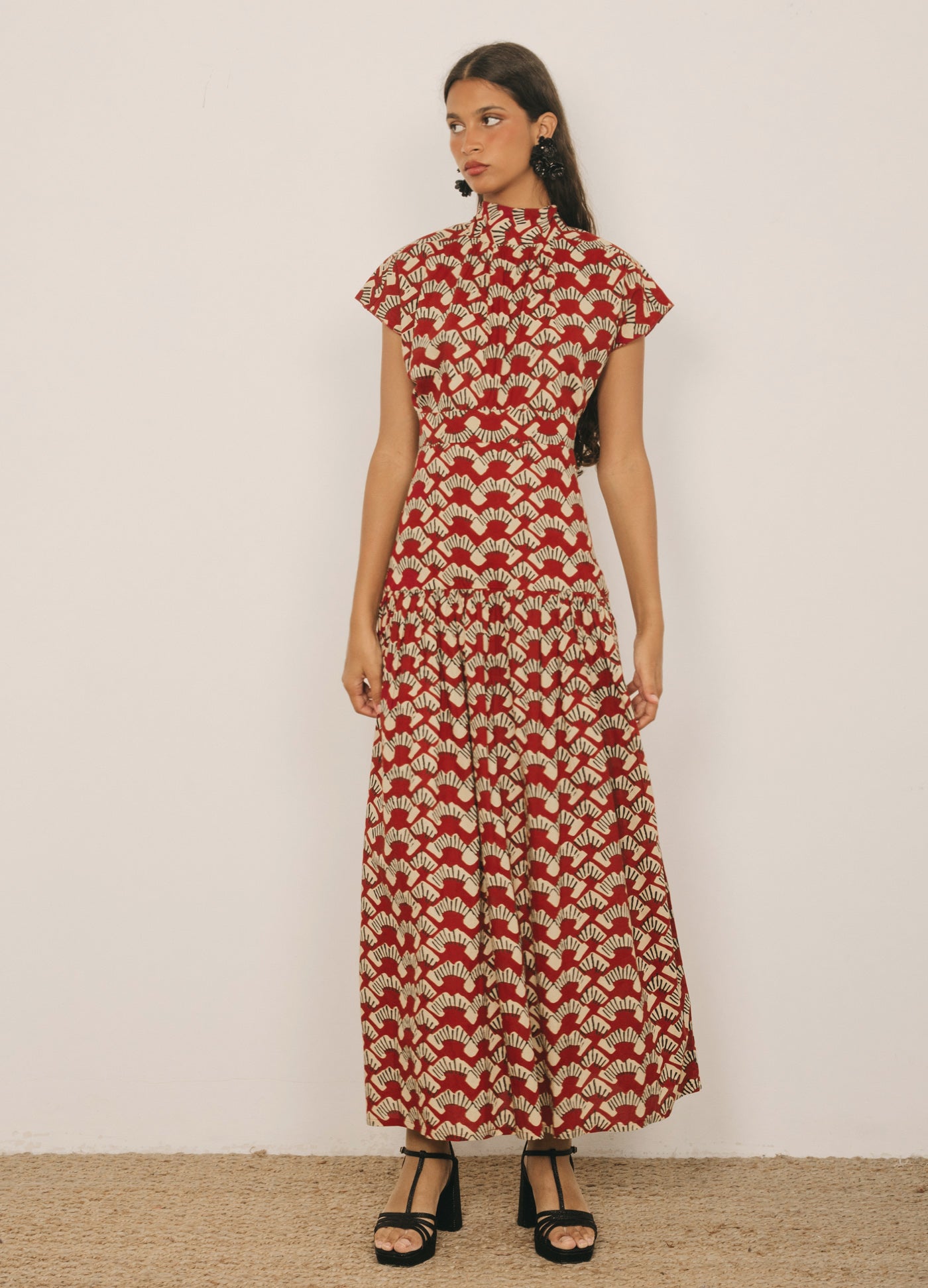 Conjunto de top y falda terracota Odalis-Kenia