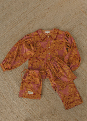 Women's floral print bloused pajamas LUCIANA CHERUBINA