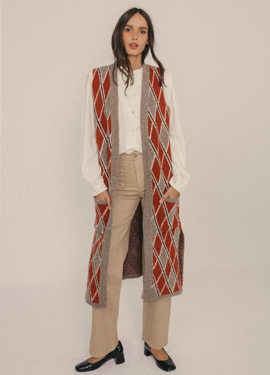 Lana Chaleco De Rombos Mujer Chalecos Rombos Para Mujer YYFS