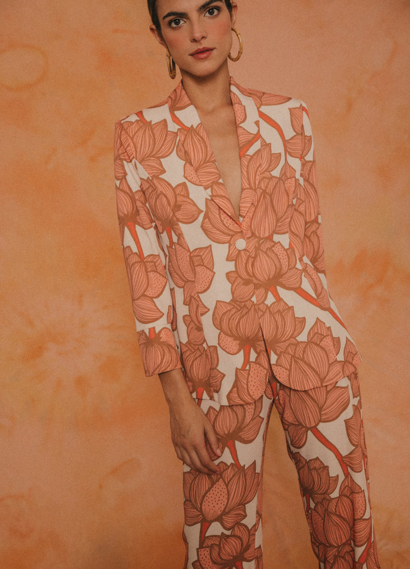 Traje de chaqueta Shangai Look Peach/Floral