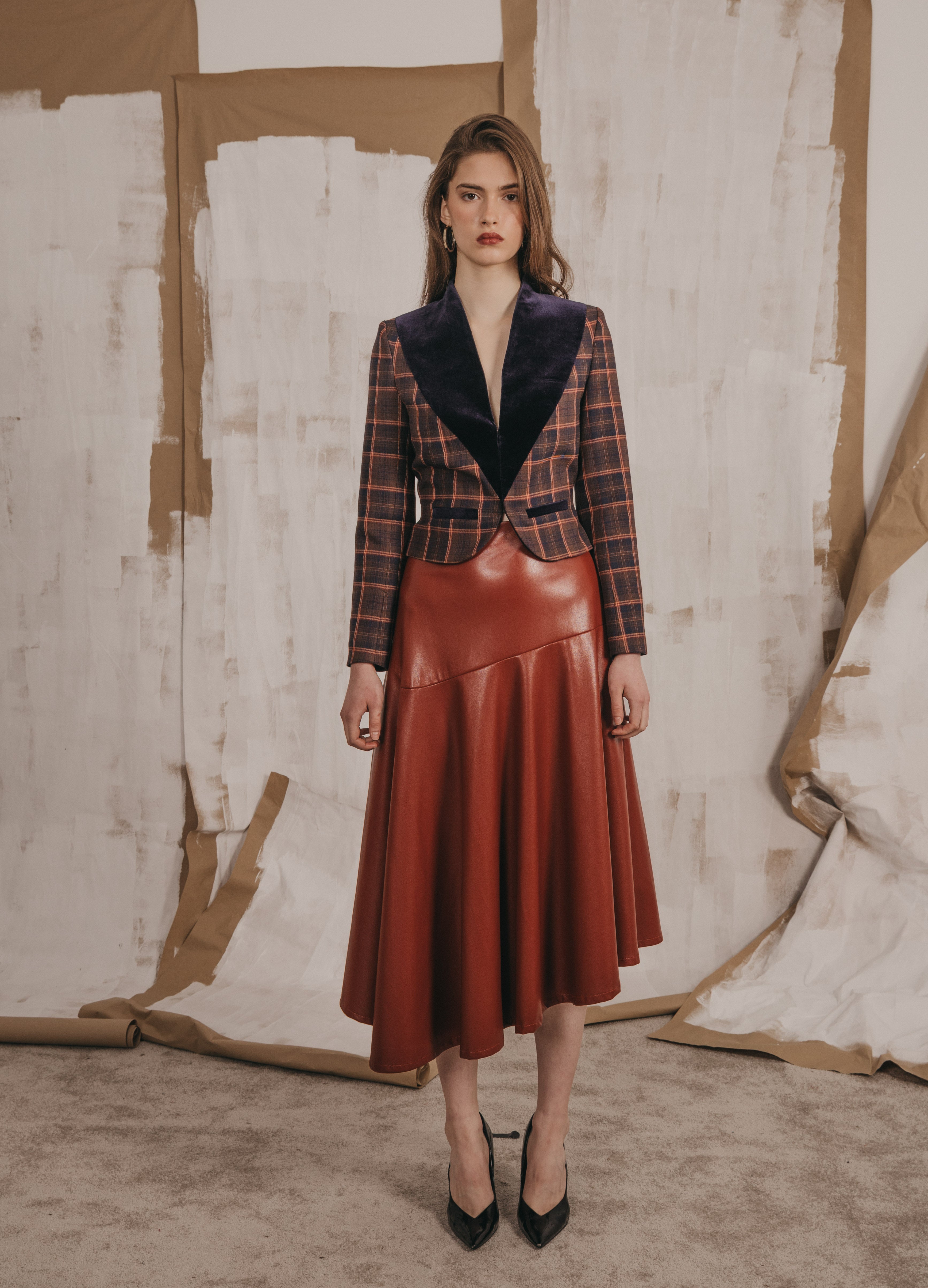 Falda Hollaway terracota, vista de producto