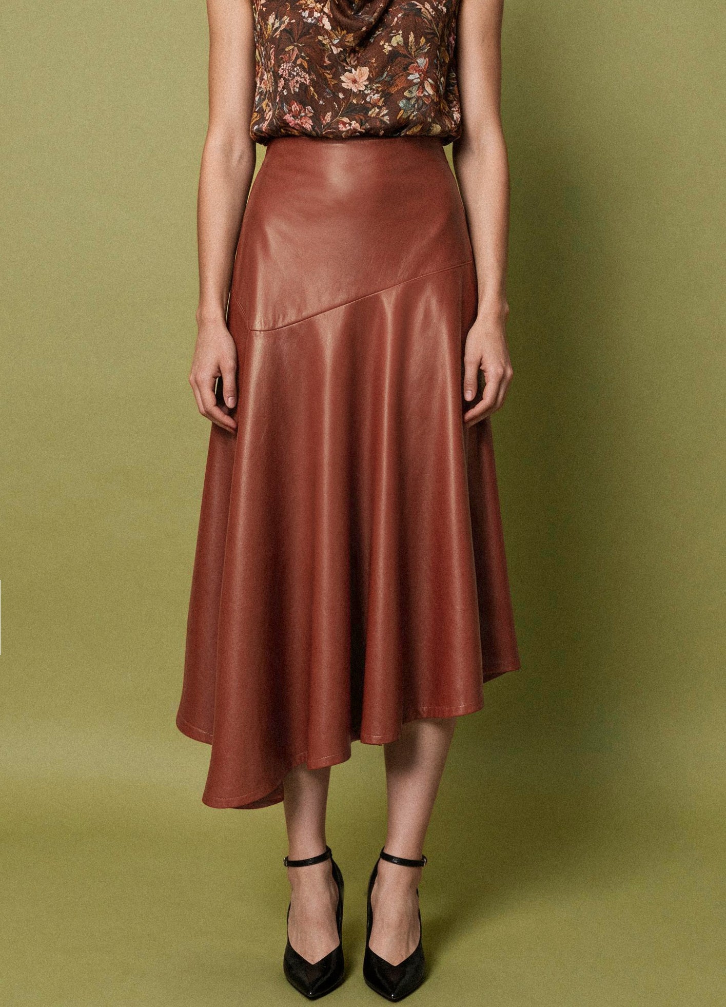 Falda Hollaway terracota, vista de producto