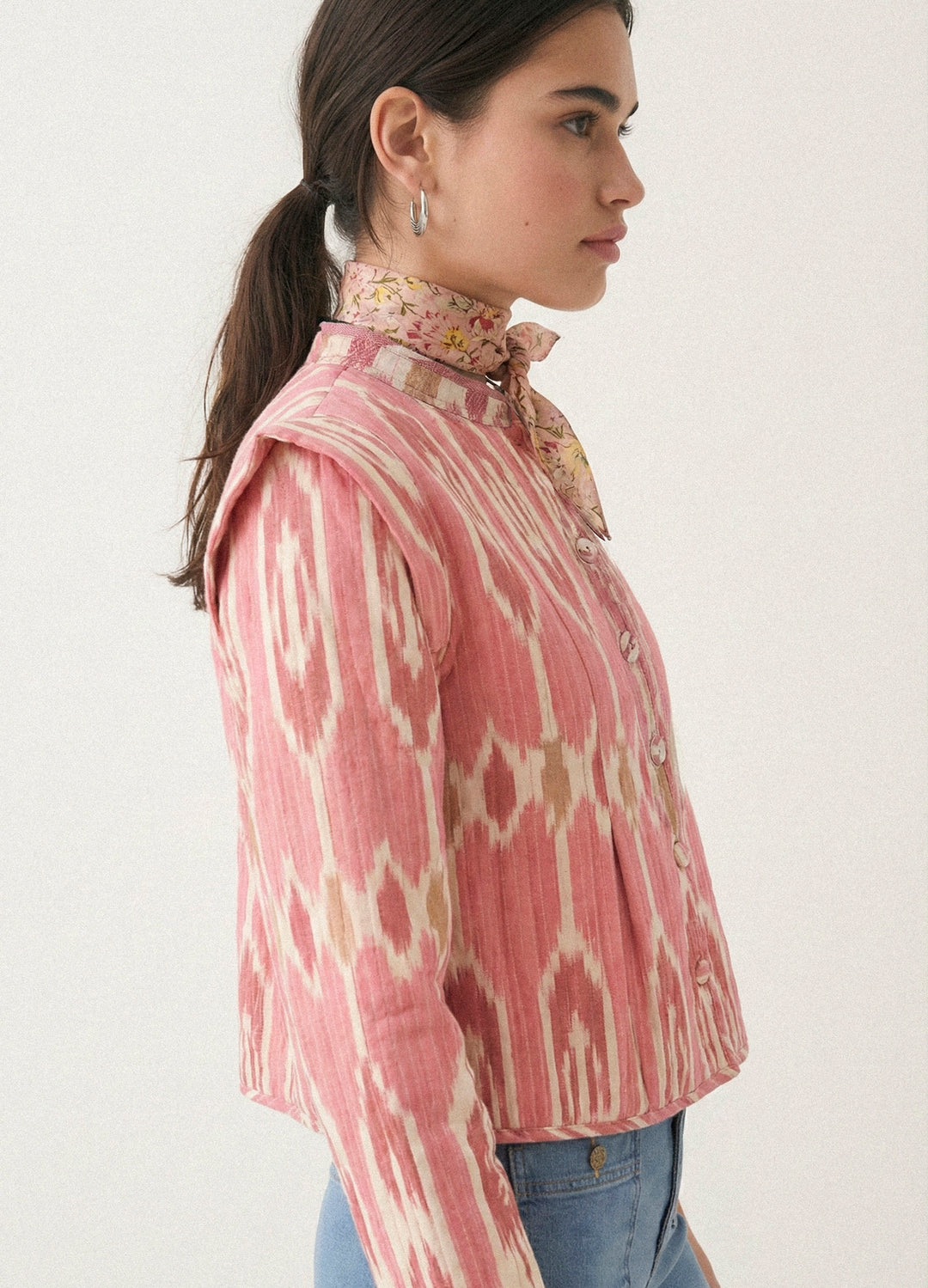 Chaqueta acolchada con cuello mao | SOLANA | CHERUBINA