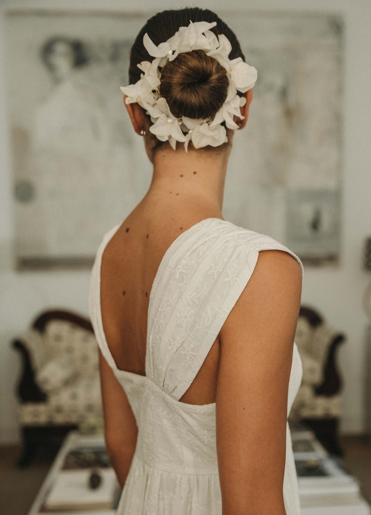 Tocado de flores Oriane - imagen 1