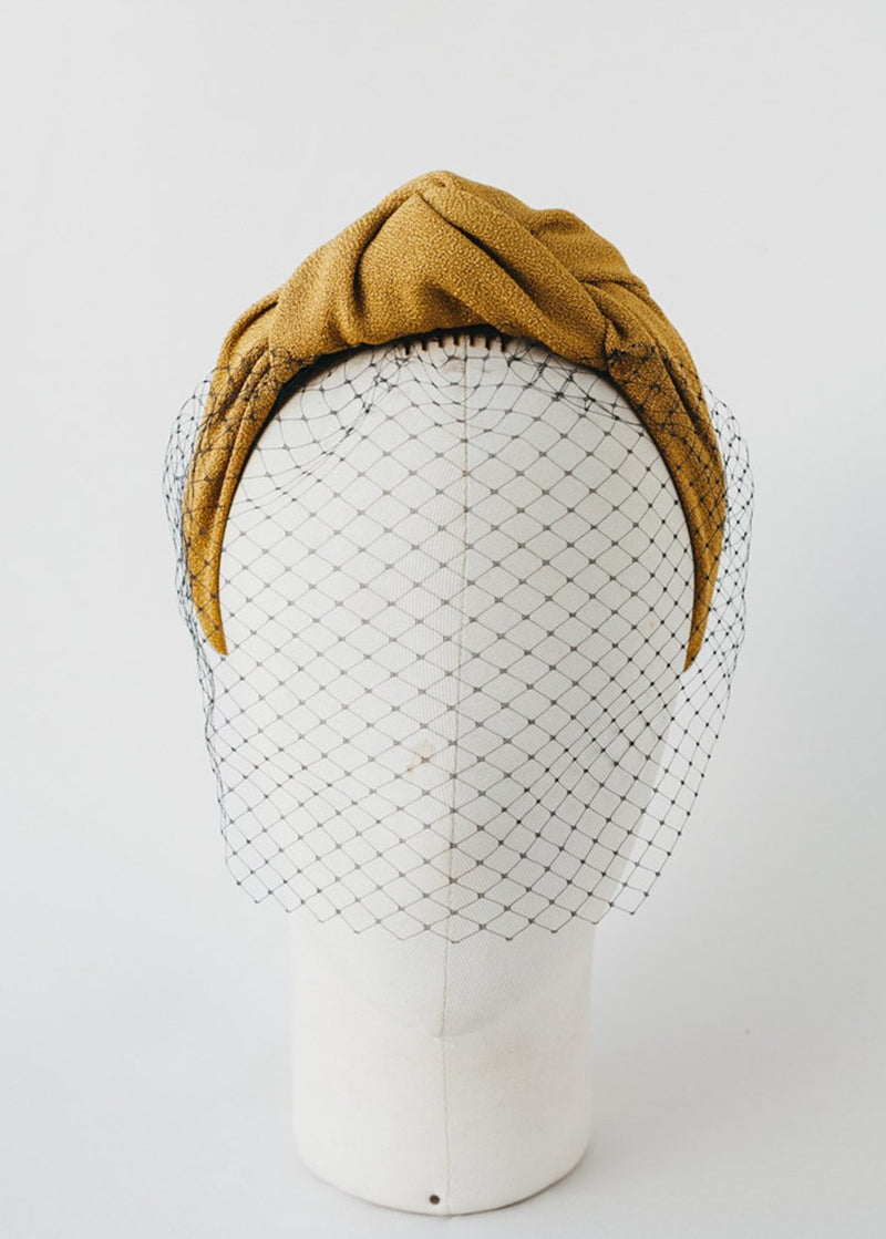 Violet fine mesh crepe veil headband headdress - Cherubina – Cherubina ...